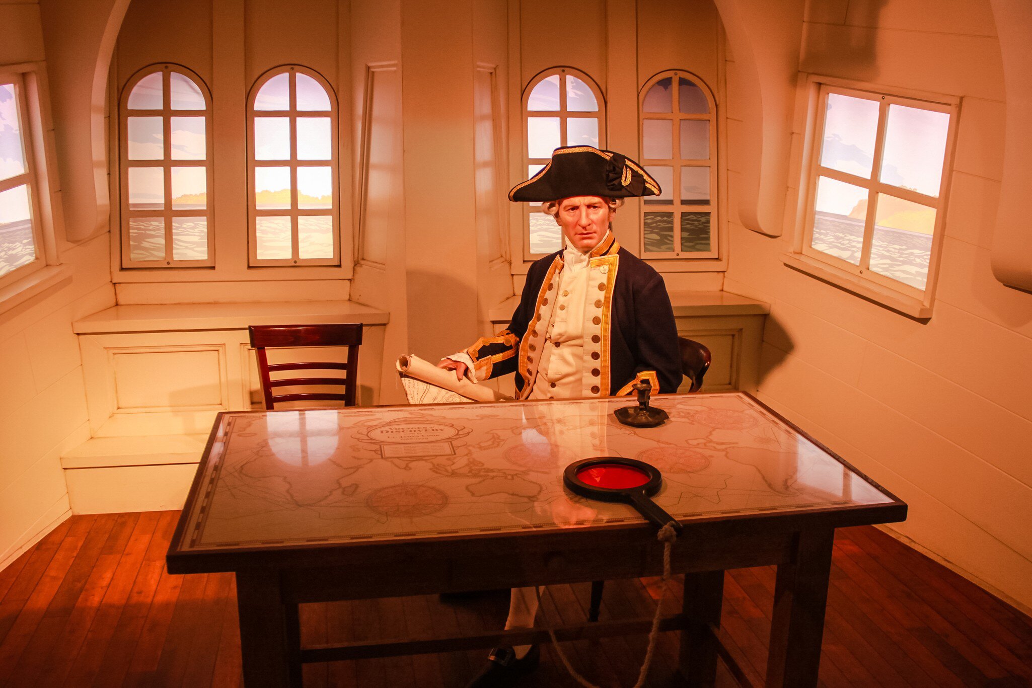 Captain James Cook at Madame Tussauds wax museum in Sydney, Australia.