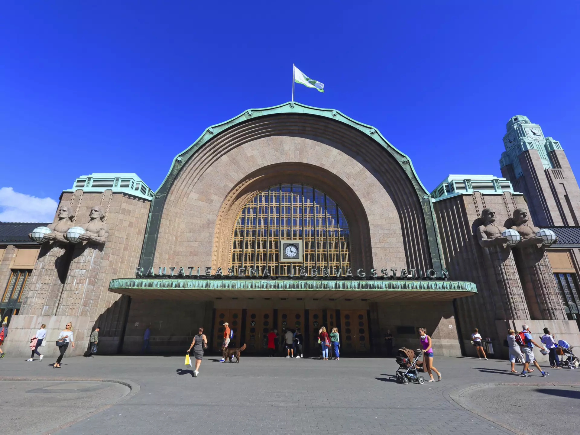 Europe, Finland, Helsinki.. Railway station