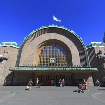 Europe, Finland, Helsinki.. Railway station