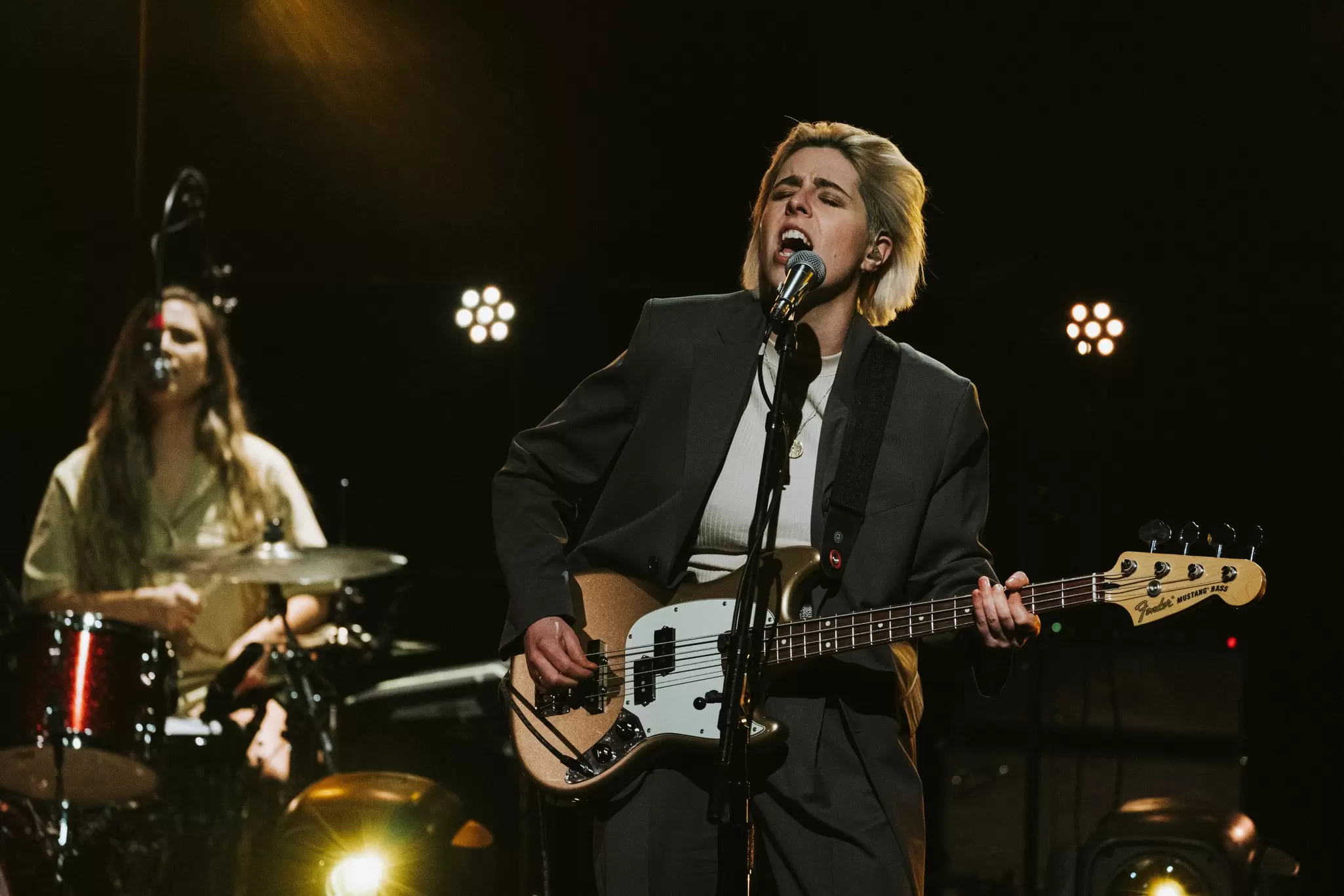 Pillow Queens playing the Late Late Show with James Corden in 2022 © Terence Patrick/CBS via Getty Images