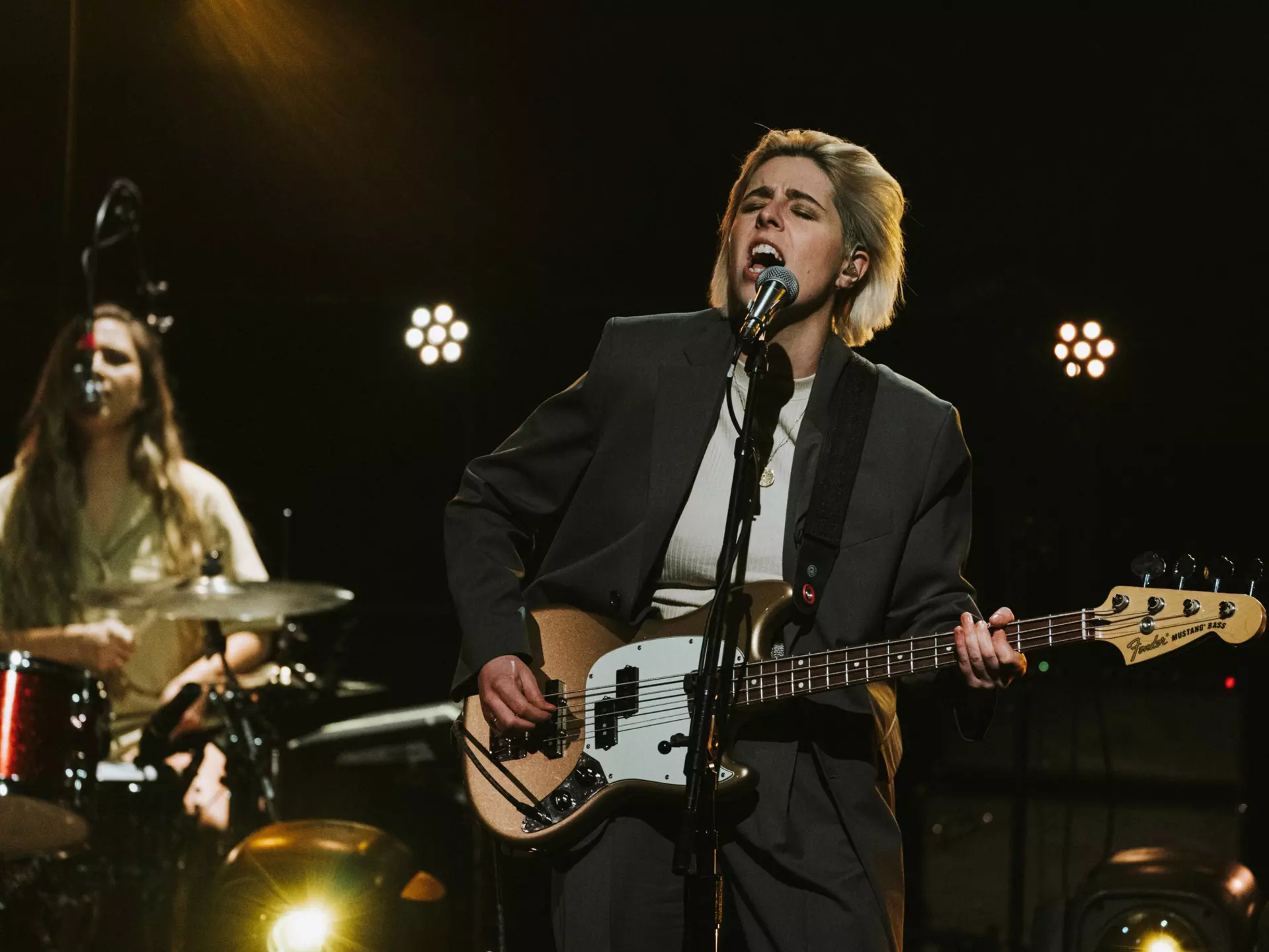 Pillow Queens playing the Late Late Show with James Corden in 2022 © Terence Patrick/CBS via Getty Images