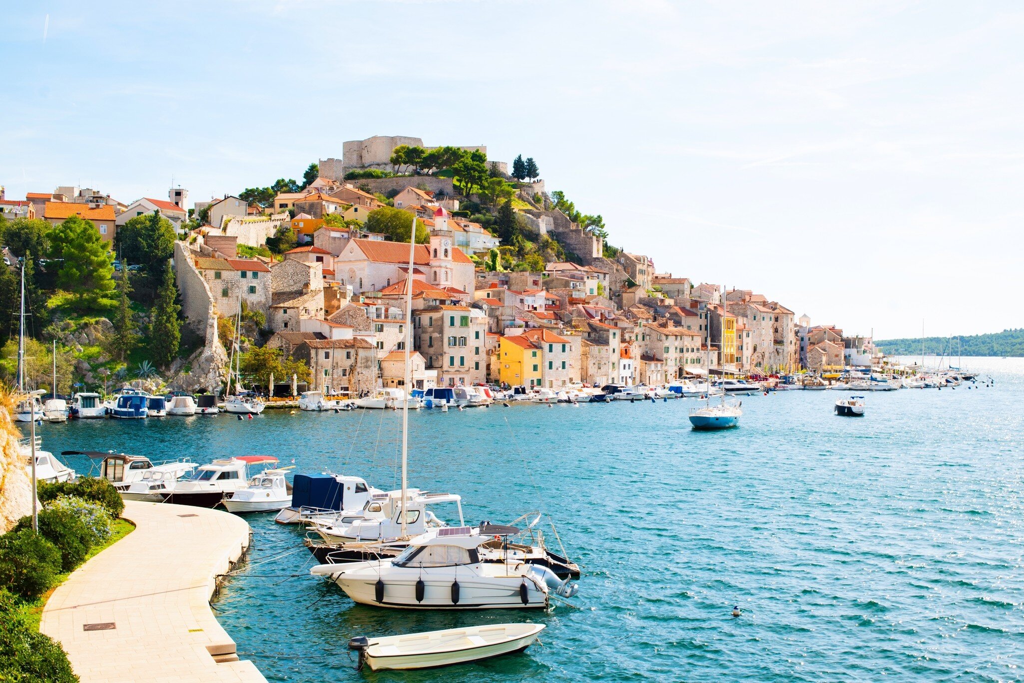 View of the Šibenik town, Dalmatia, Croatia, License Type: media, Download Time: 2026-02-26T17:56:12.000Z, User: clairenaylor, Editorial: false, purchase_order: 65050 - Digital Destinations and Articles, job: Online editorial, client: Best day trips from Split, other: Claire Naylor