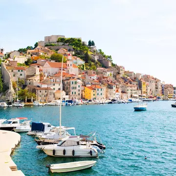 View of the Šibenik town, Dalmatia, Croatia, License Type: media, Download Time: 2026-02-26T17:56:12.000Z, User: clairenaylor, Editorial: false, purchase_order: 65050 - Digital Destinations and Articles, job: Online editorial, client: Best day trips from Split, other: Claire Naylor