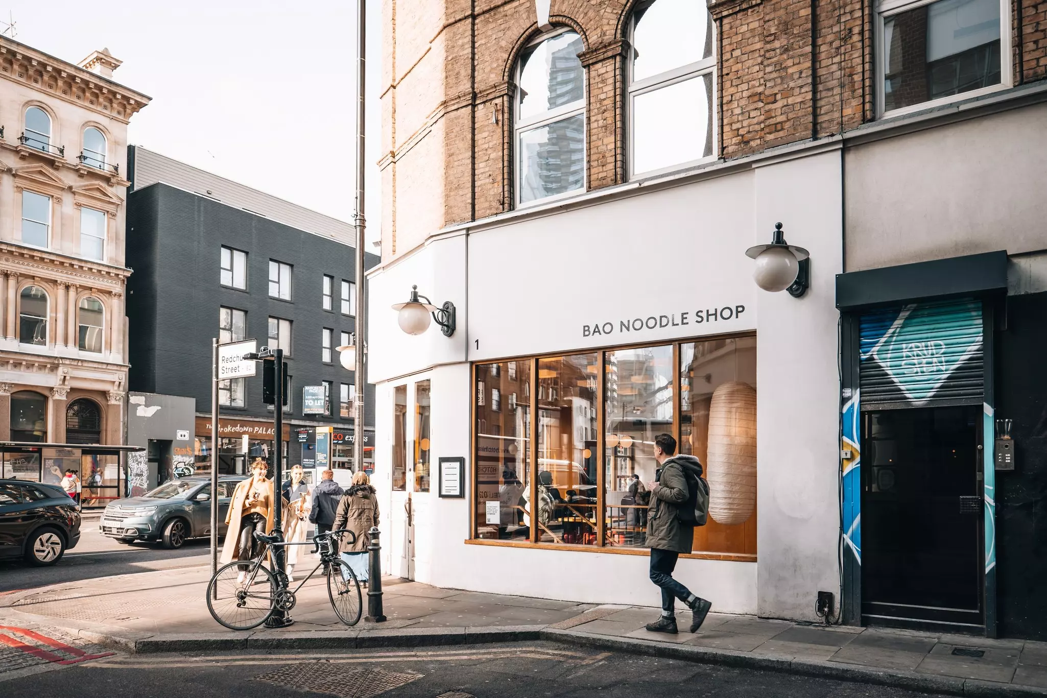 Exterior of Bao Noodle Shop in Spitalfields
