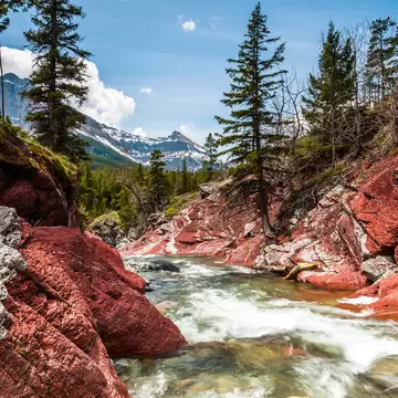 Red Rock creek in motion and canyon in Waterton Lakes National park, alberta, canada; Shutterstock ID 366870593; purchase_order: 65050; job: ; client: ; other: