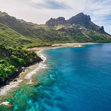 Coastline of Waya Island in the Yasawa Islands, Fiji. Mark Meredith/Getty Images