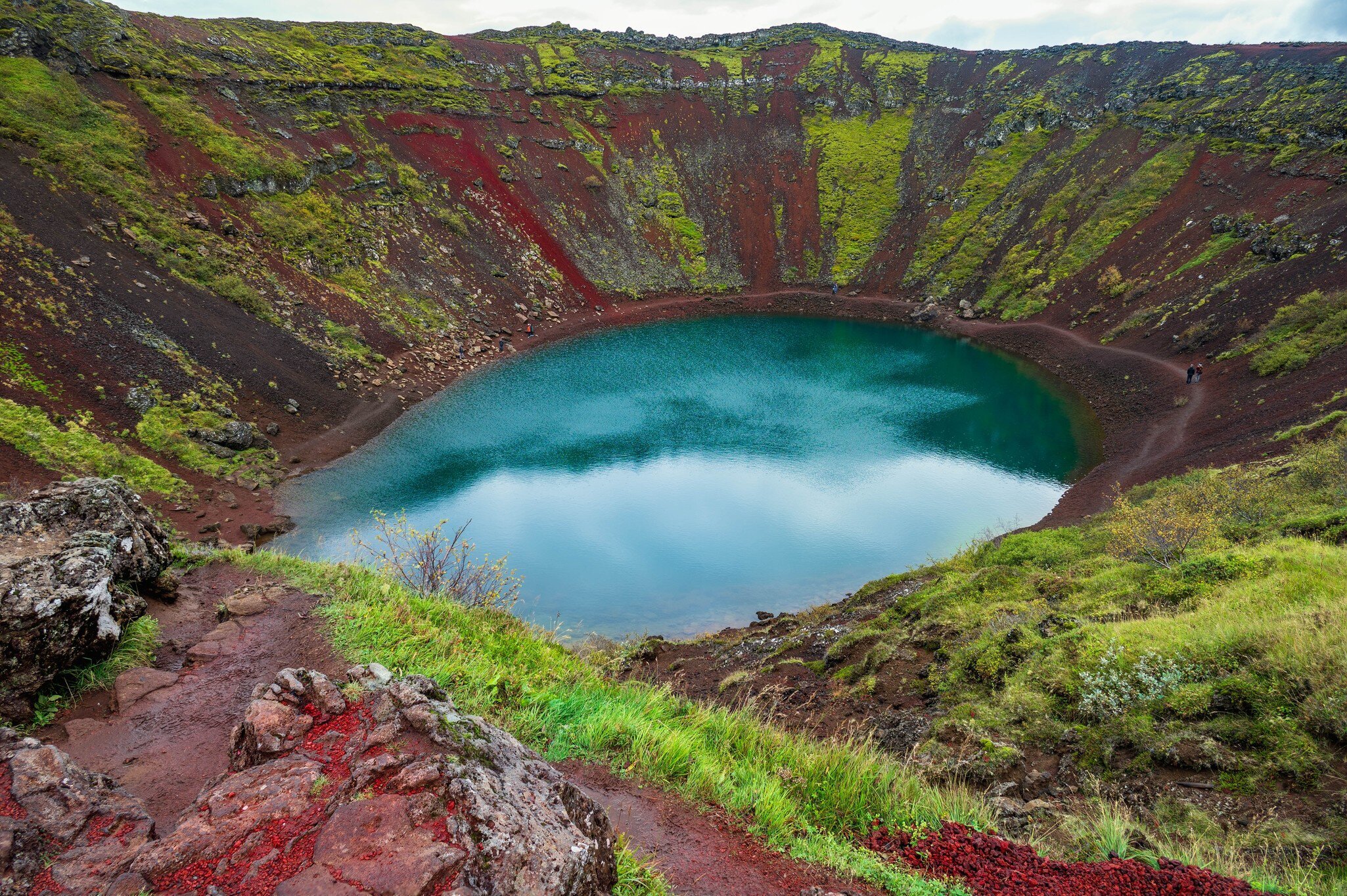 Old Vulcanic crater in Iceland, Europe, Golden circle, Kerið Crater, Icelandic nature,  Icelandic landscape, License Type: media, Download Time: 2025-10-22T10:55:00.000Z, User: oneseven7891, Editorial: false, purchase_order: 56530 - Guidebooks, job: Global Publishing WIP, client: Iceland 14, other: Dominic Allen