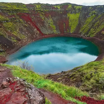 Old Vulcanic crater in Iceland, Europe, Golden circle, Kerið Crater, Icelandic nature,  Icelandic landscape, License Type: media, Download Time: 2025-10-22T10:55:00.000Z, User: oneseven7891, Editorial: false, purchase_order: 56530 - Guidebooks, job: Global Publishing WIP, client: Iceland 14, other: Dominic Allen