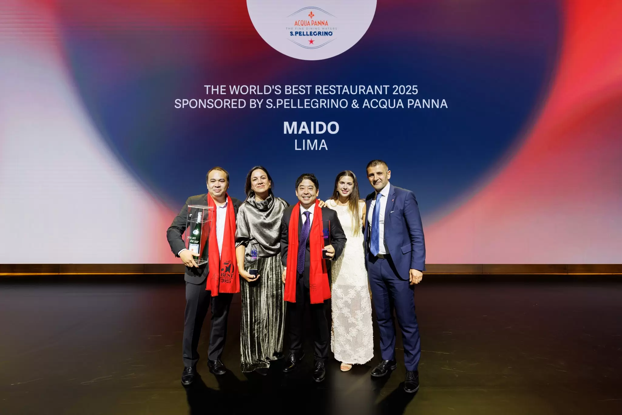 The team from Maido celebrates their win in Turin, Italy. Courtesy of The World's 50 Best Restaurants