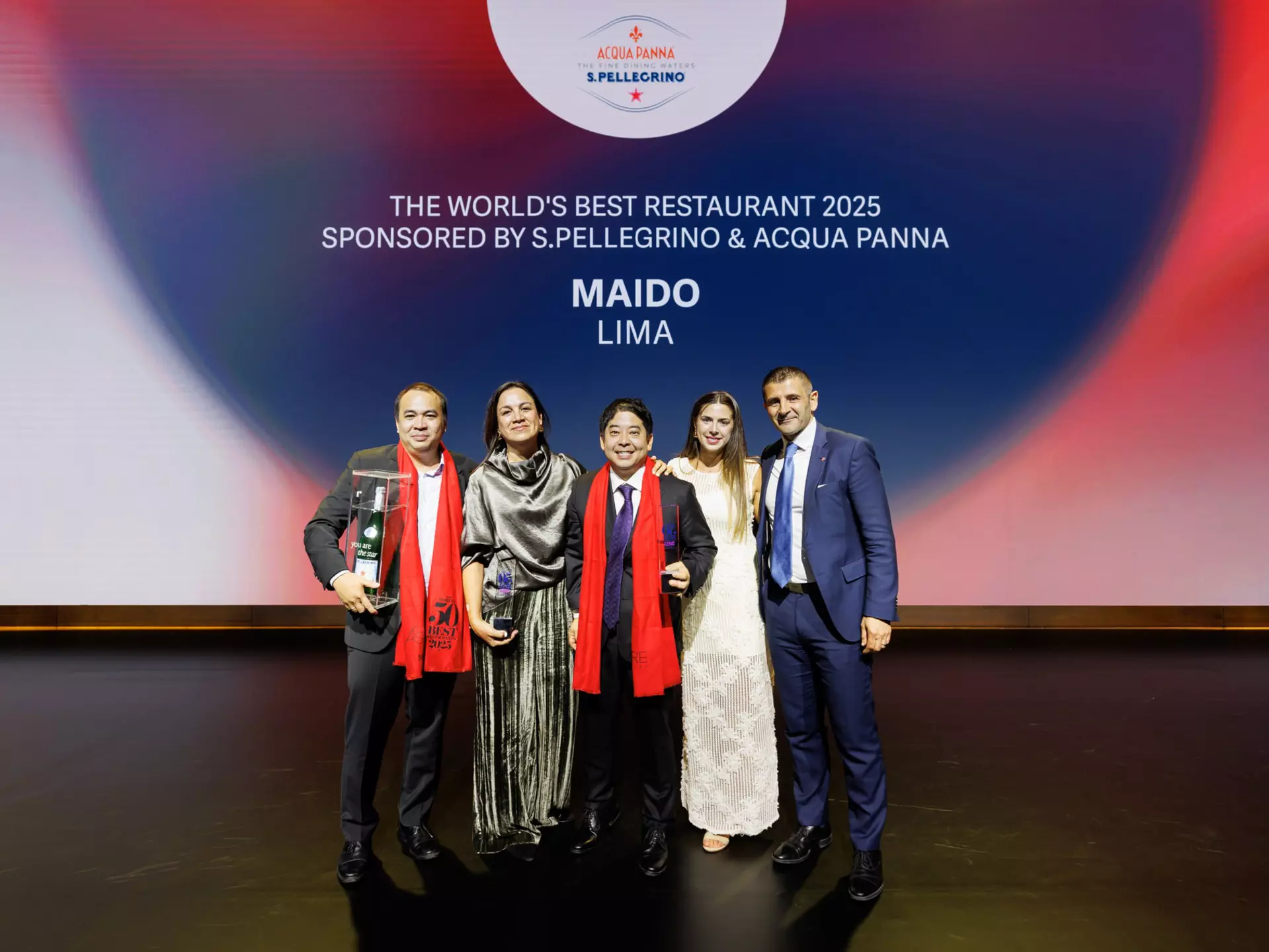 The team from Maido celebrates their win in Turin, Italy. Courtesy of The World's 50 Best Restaurants