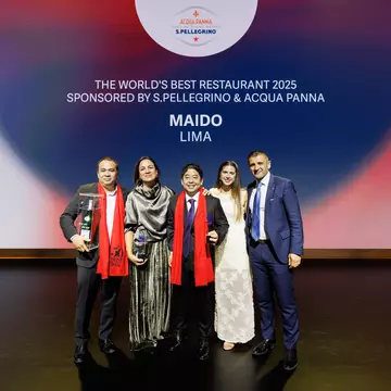 The team from Maido celebrates their win in Turin, Italy. Courtesy of The World's 50 Best Restaurants