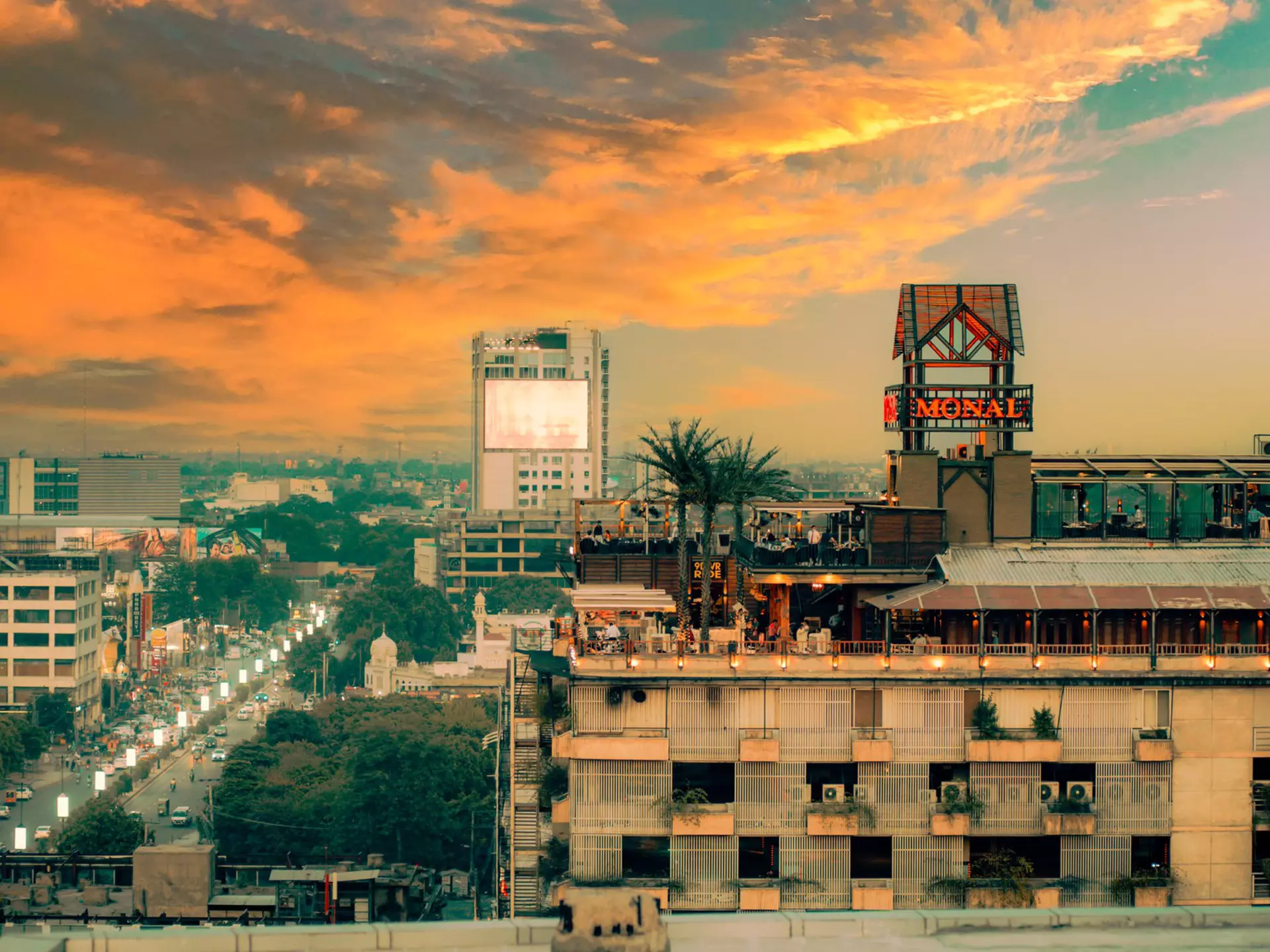 Rooftop dining at Monal in Lahore, Pakistan. Mehar Danish/Shutterstock