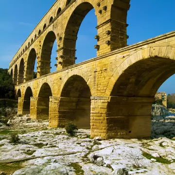 Pont Du Gard, roman bridge  over crossing the Gardon river