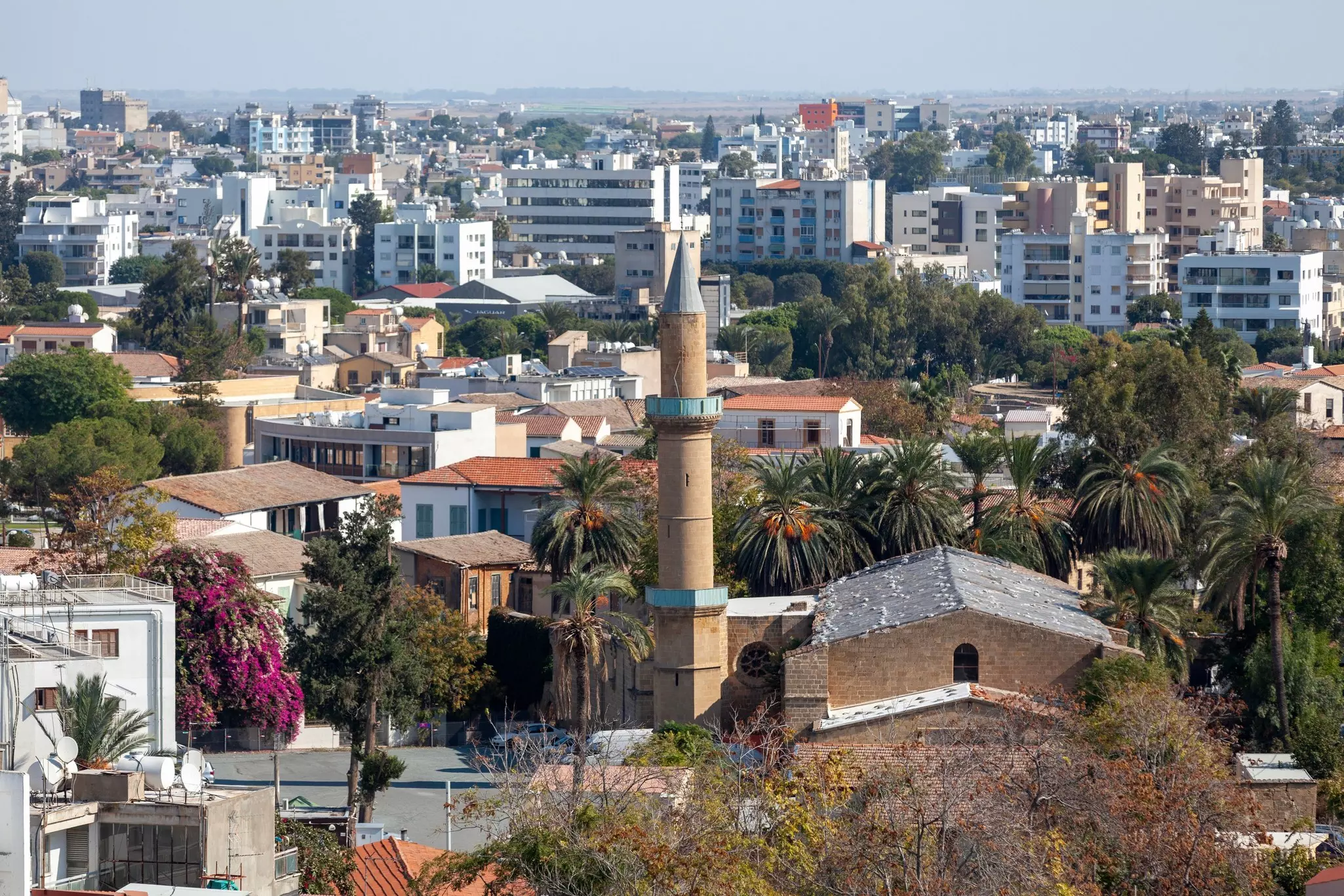 A view over the Omeriye Mosque in the old town of Nicosia, Cyprus.