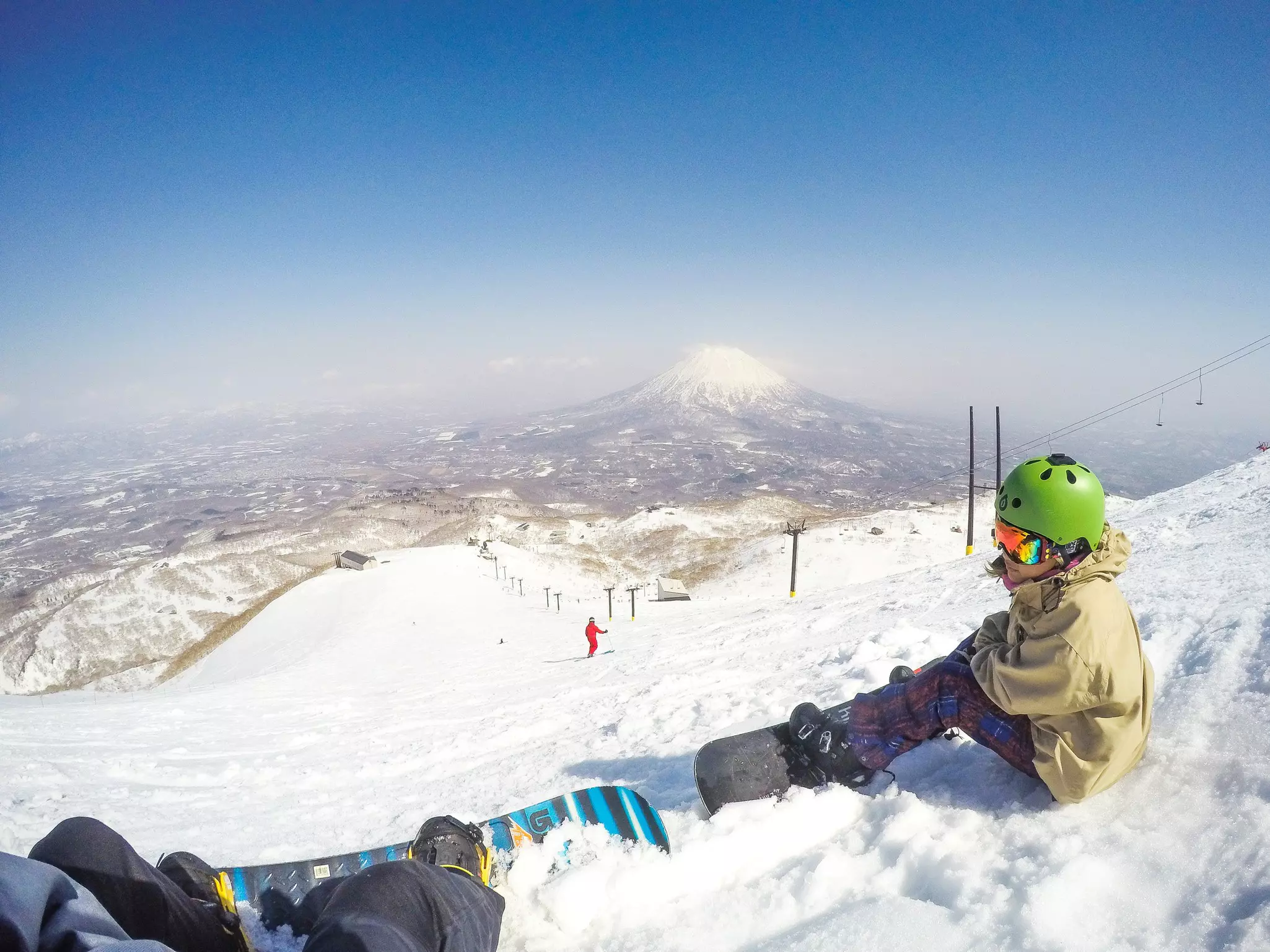 A landscape picture of the graffiti and the sloped road