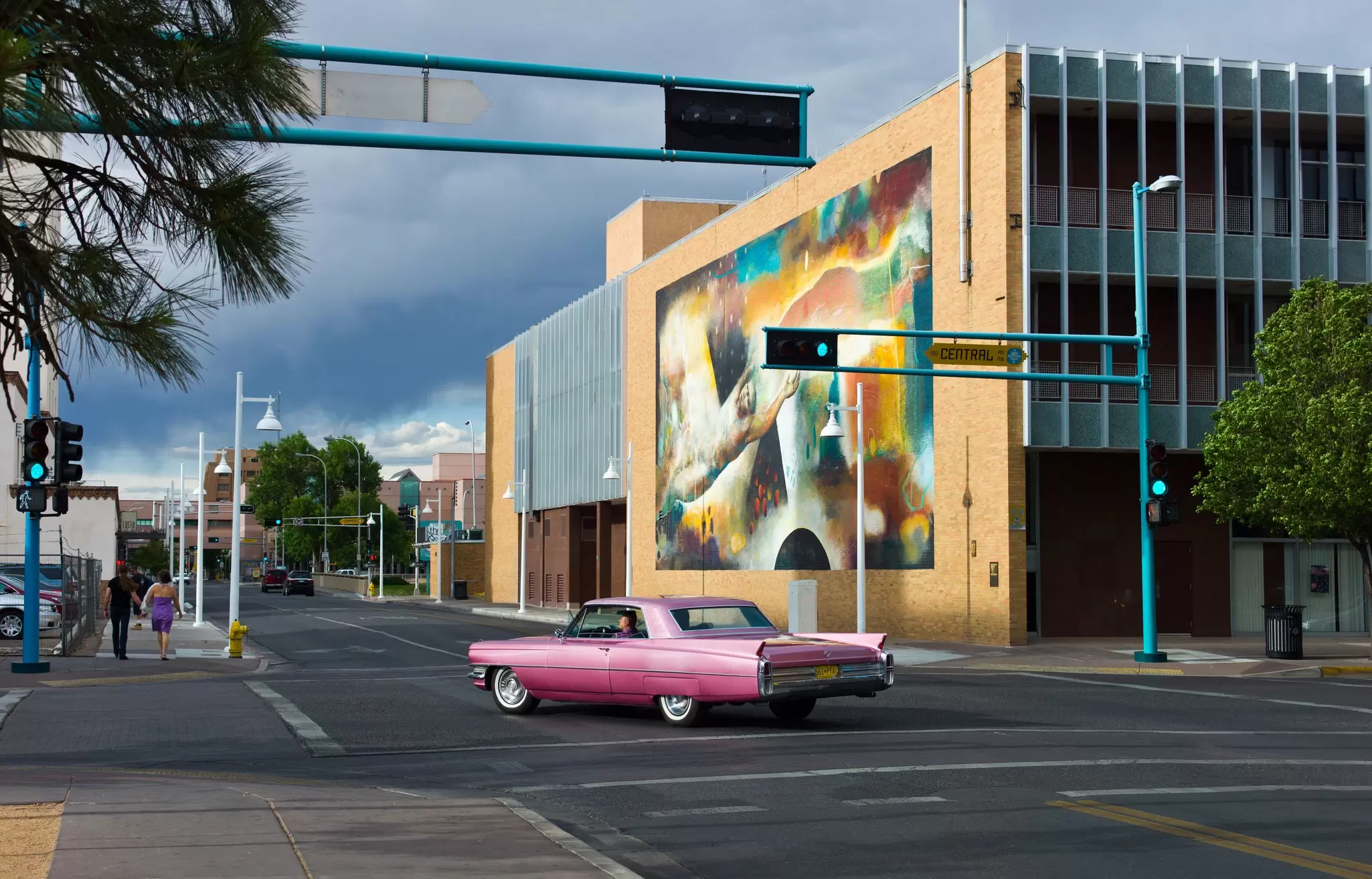 Historic Route 66 running through Albuquerque, New Mexico