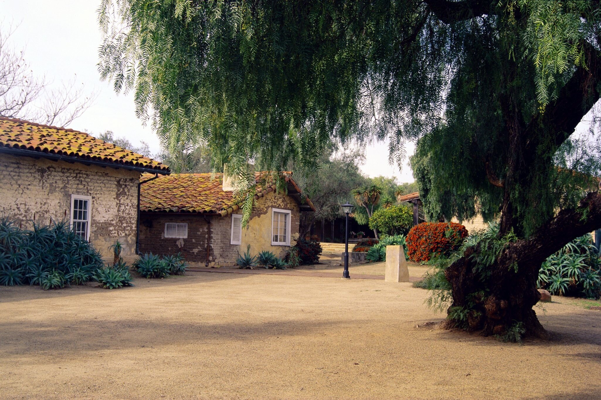 Courtyard of Santa Barbara Historical Society Museum - stock photo
