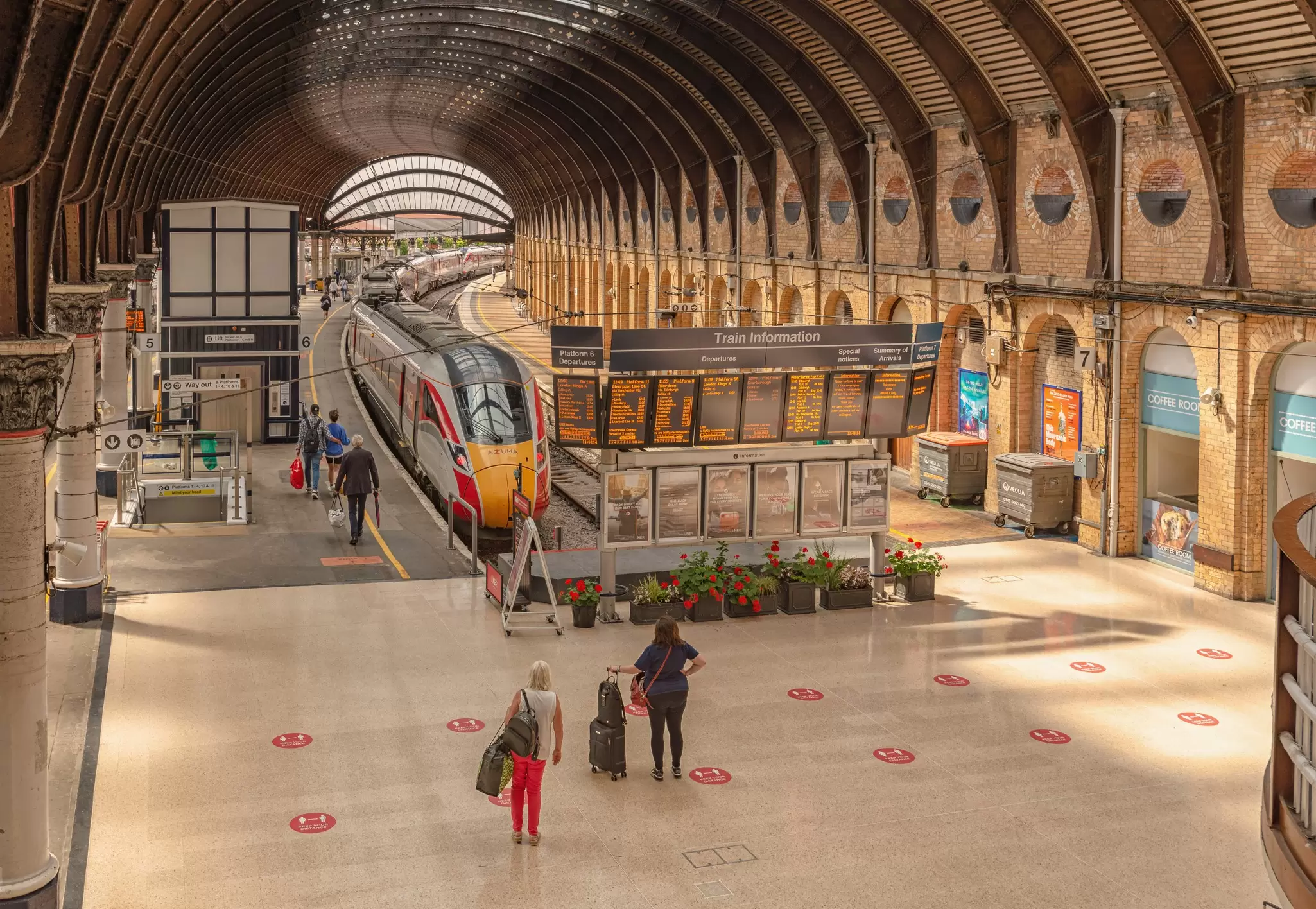 A train at a platform in York Station. Jack Cousin/Shutterstock