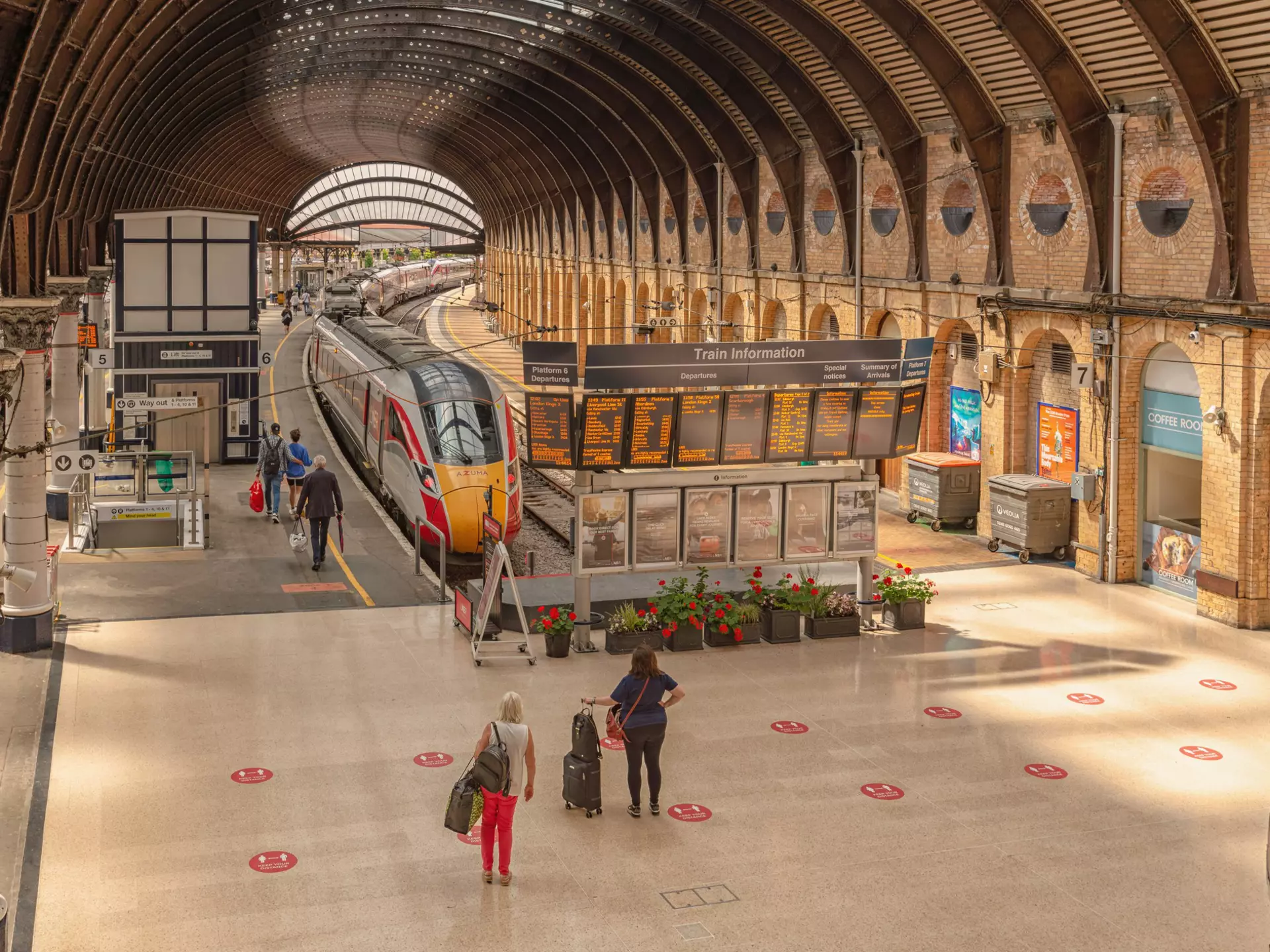 A train at a platform in York Station. Jack Cousin/Shutterstock