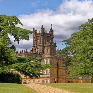 Highclere Castle, home of the Earl and Countess of Carnarvon, and film location of the TV series Downton Abbey, in Berkshire, United Kingdom