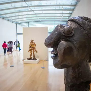 Modern and contemporary art on display in the Nasher Sculpture Center.
The Nasher Sculpture Center, Dallas, Texas. - stock photo
