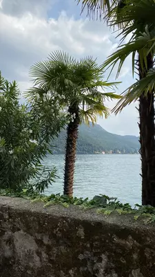 Morcote village in Switzerland in summer