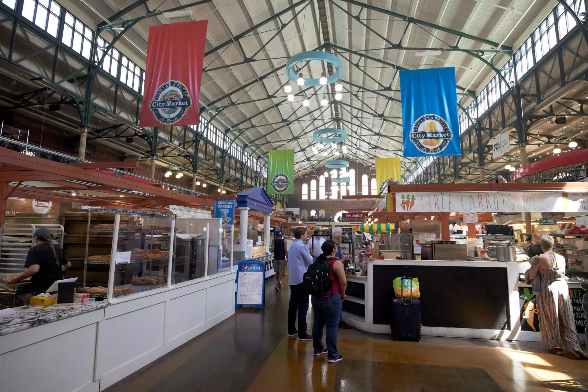 The interior of the Indianapolis City Market