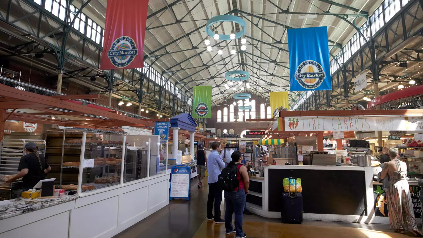 The interior of the Indianapolis City Market