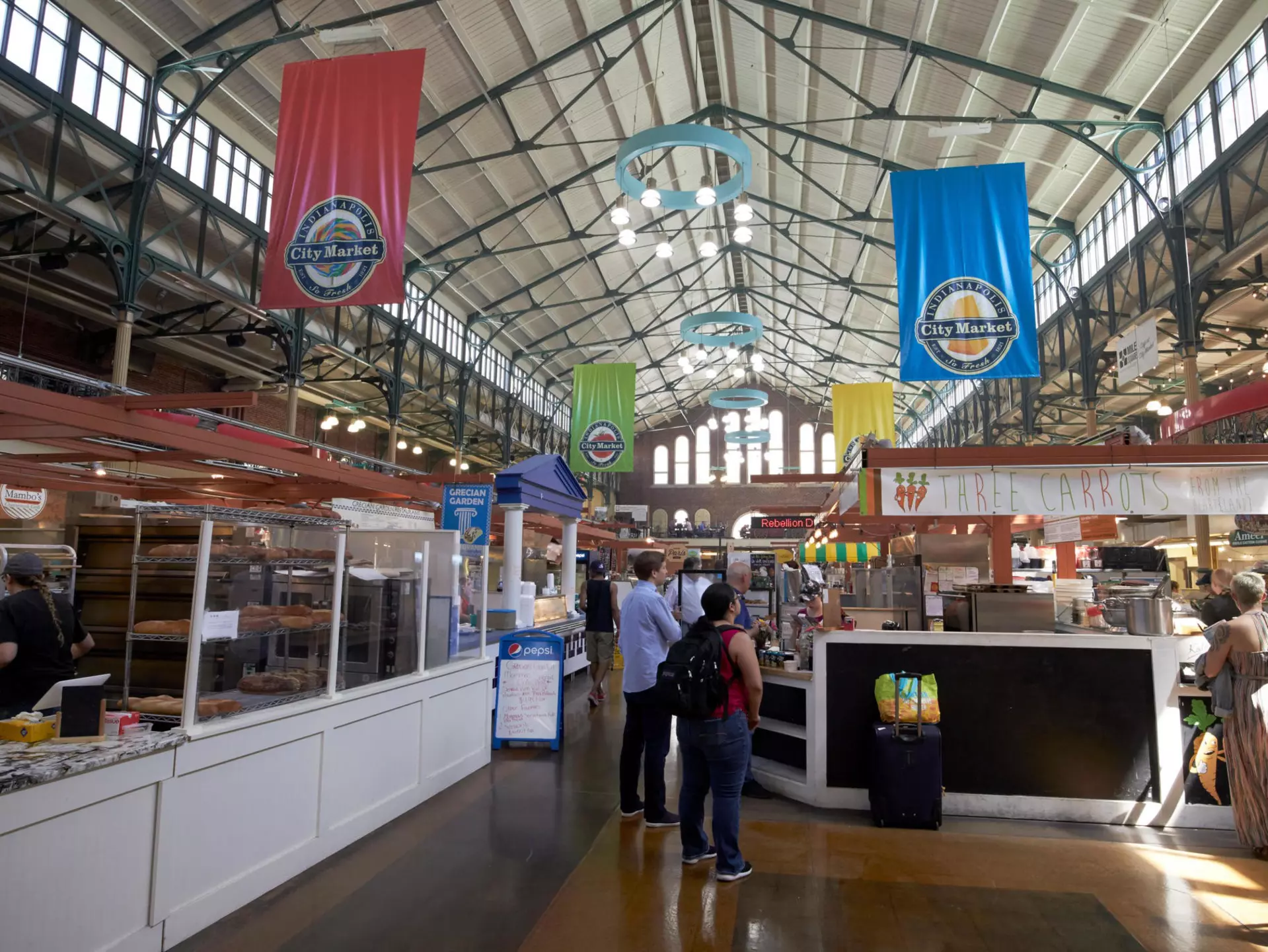 The interior of the Indianapolis City Market