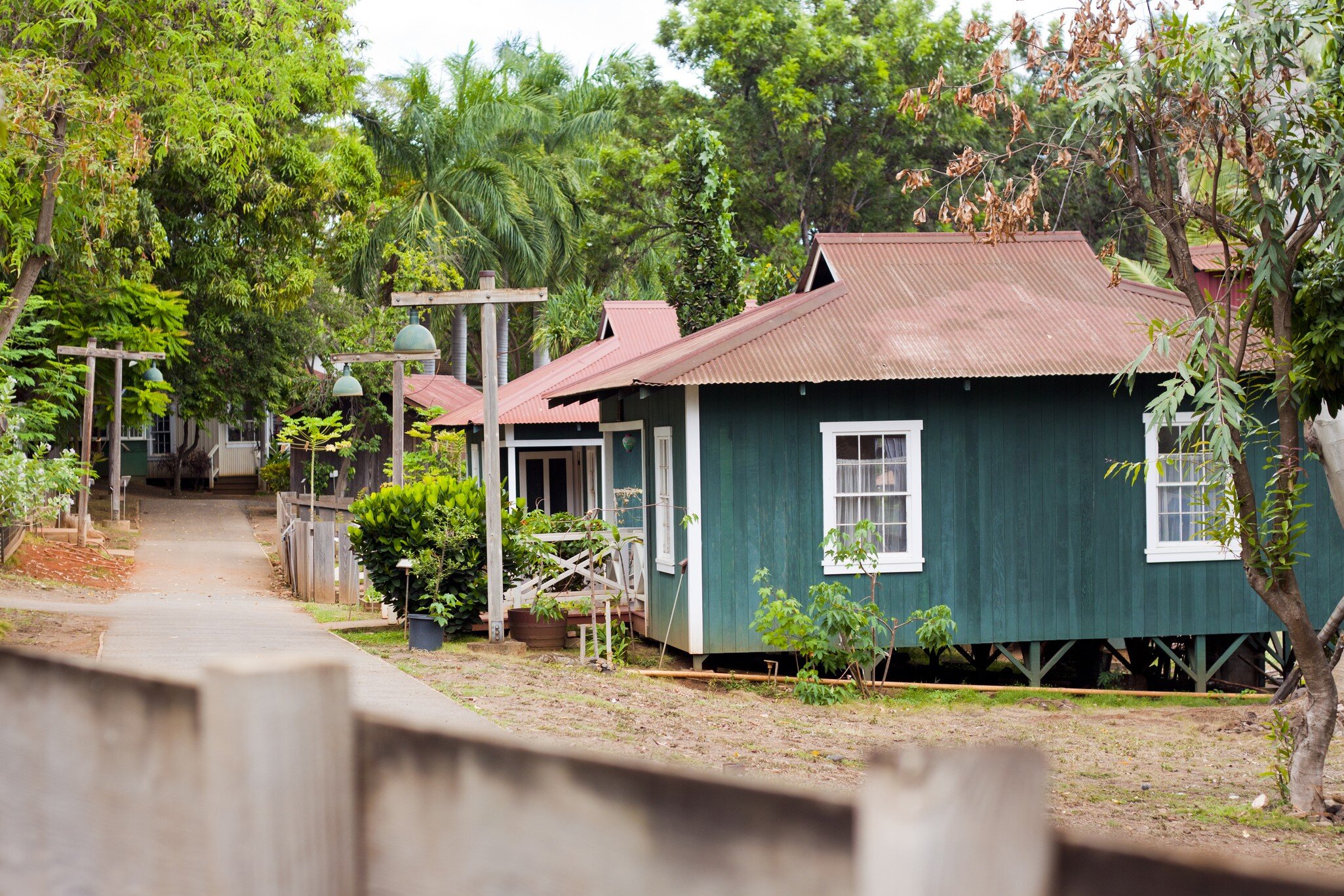 Hawaiian plantation village; Shutterstock ID 59575747;