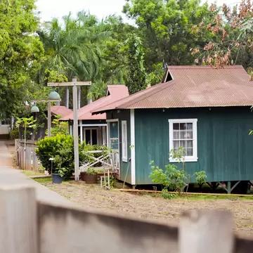 Hawaiian plantation village; Shutterstock ID 59575747;