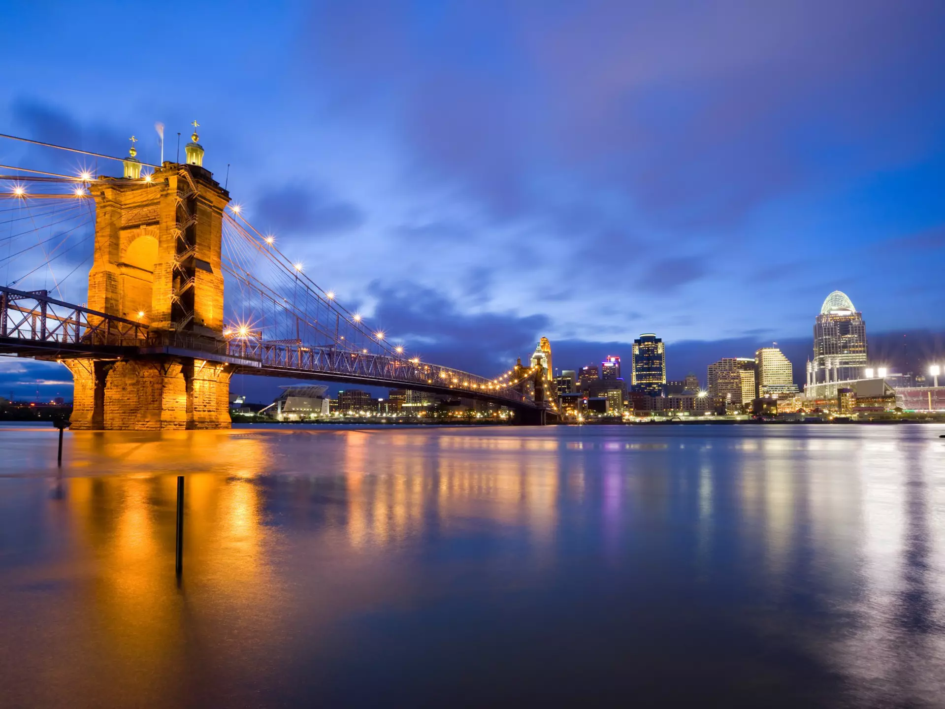The skyline over Cincinnati
