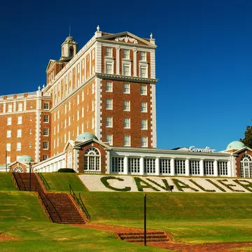 The exterior of the Cavalier Hotel in Virginia Beach, Virginia – one of the few remaining grand hotels at the seaside resort town