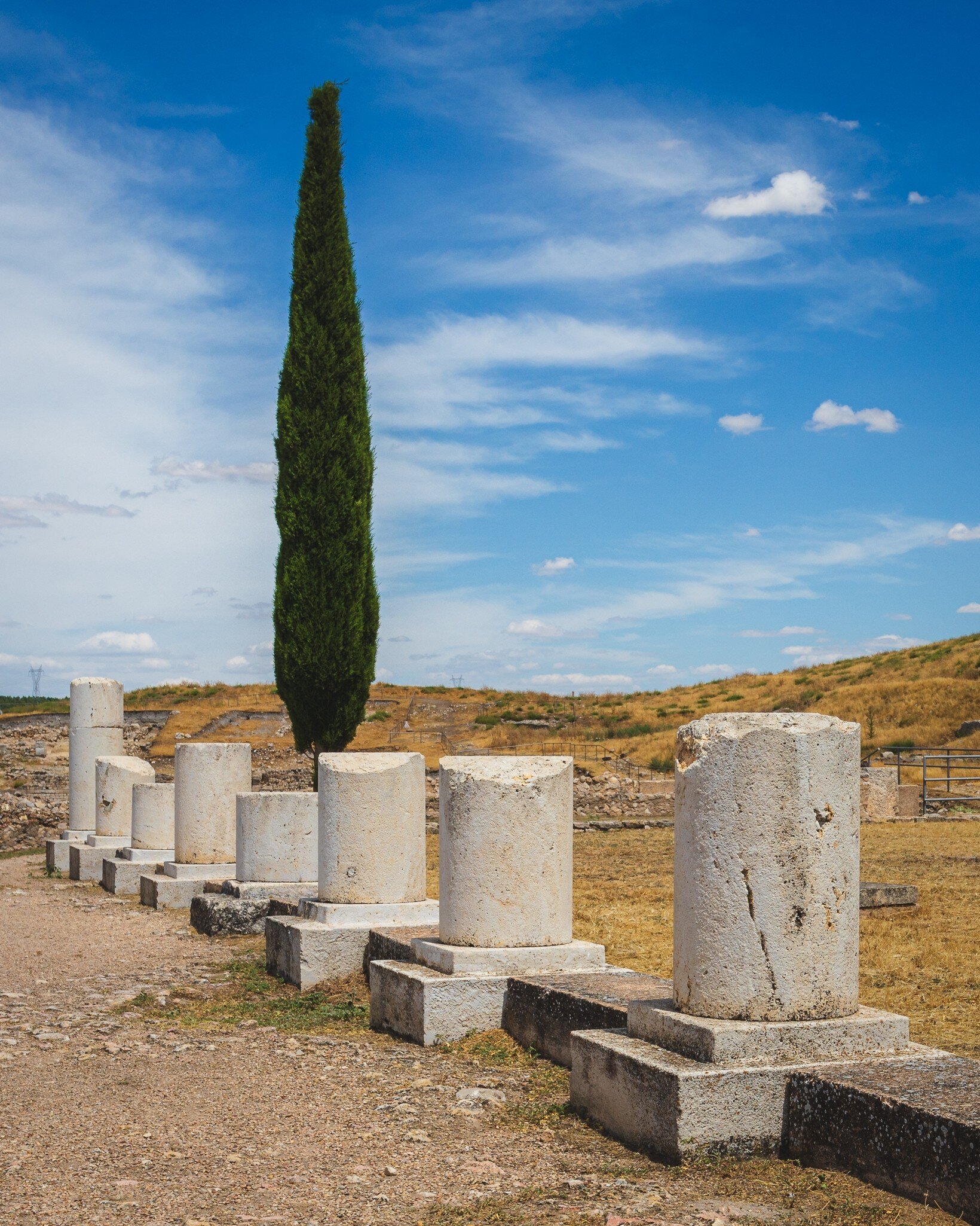 View of ruins in Segóbriga, a former Roman city near Cuenca, Spain.