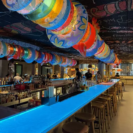 Hotel lobby of Mama Shelter in Bordeaux, France