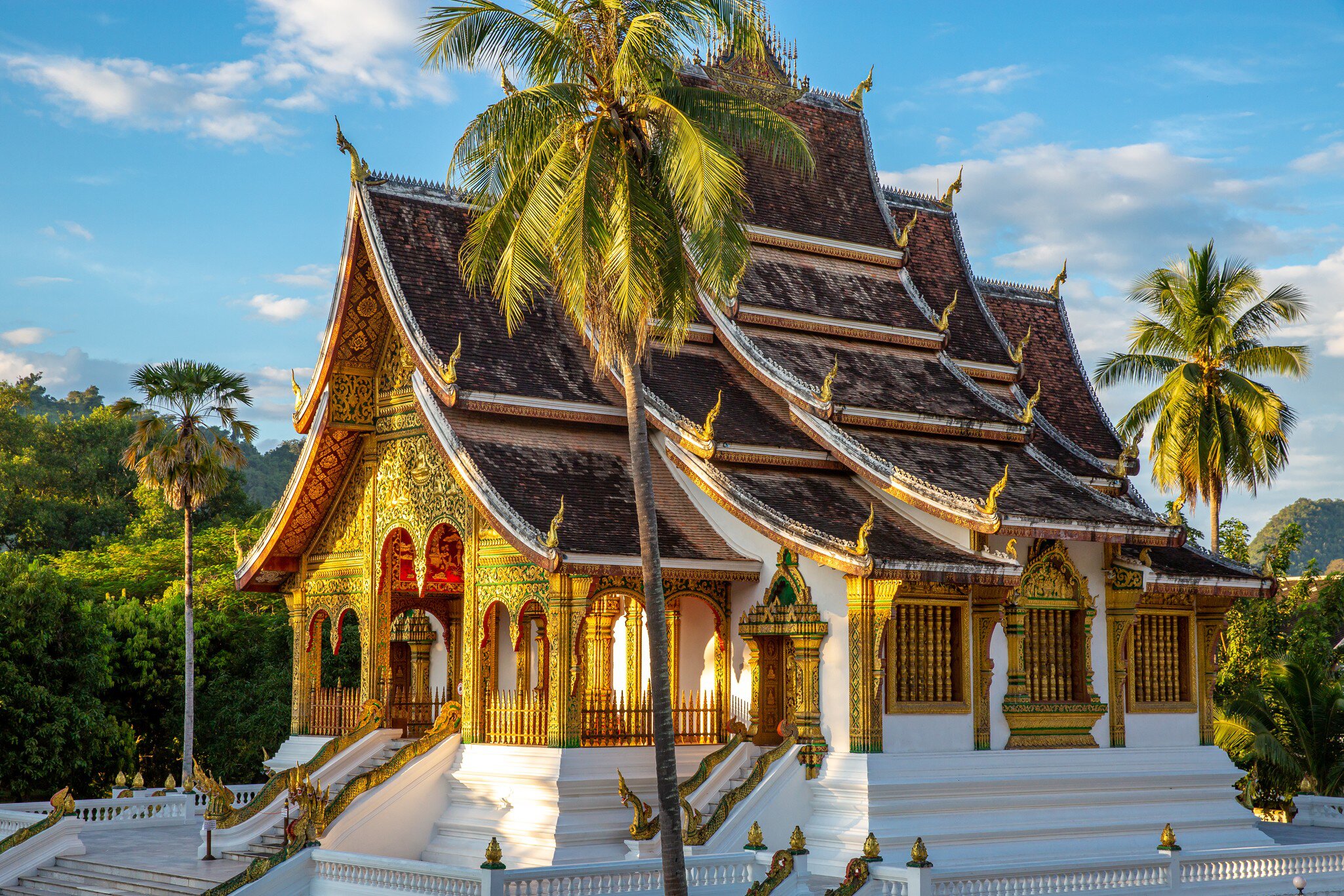 The Haw Pha Bang Temple or Royal Palace of Luang Prabang at Luang Prabang National museum with blue sky, Luang Prabang, Laos  License Type: media  Download Time: 2024-04-04T07:17:50.000Z  User:   Is Editorial: No  purchase_order:   
