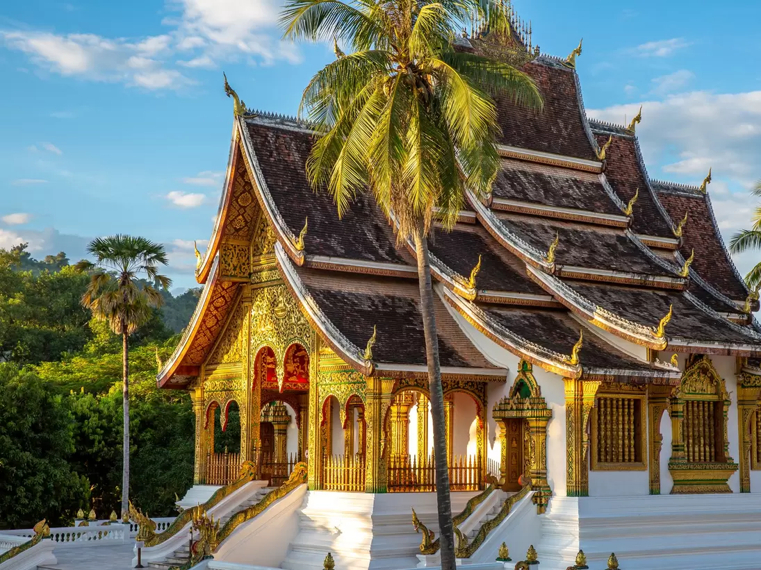 The Haw Pha Bang Temple or Royal Palace of Luang Prabang at Luang Prabang National museum with blue sky, Luang Prabang, Laos  License Type: media  Download Time: 2024-04-04T07:17:50.000Z  User:   Is Editorial: No  purchase_order:   