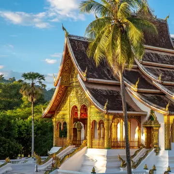 The Haw Pha Bang Temple or Royal Palace of Luang Prabang at Luang Prabang National museum with blue sky, Luang Prabang, Laos  License Type: media  Download Time: 2024-04-04T07:17:50.000Z  User:   Is Editorial: No  purchase_order:   