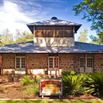 Facade of Adelaide House in Alice Springs, Northern Territory, Australia. 