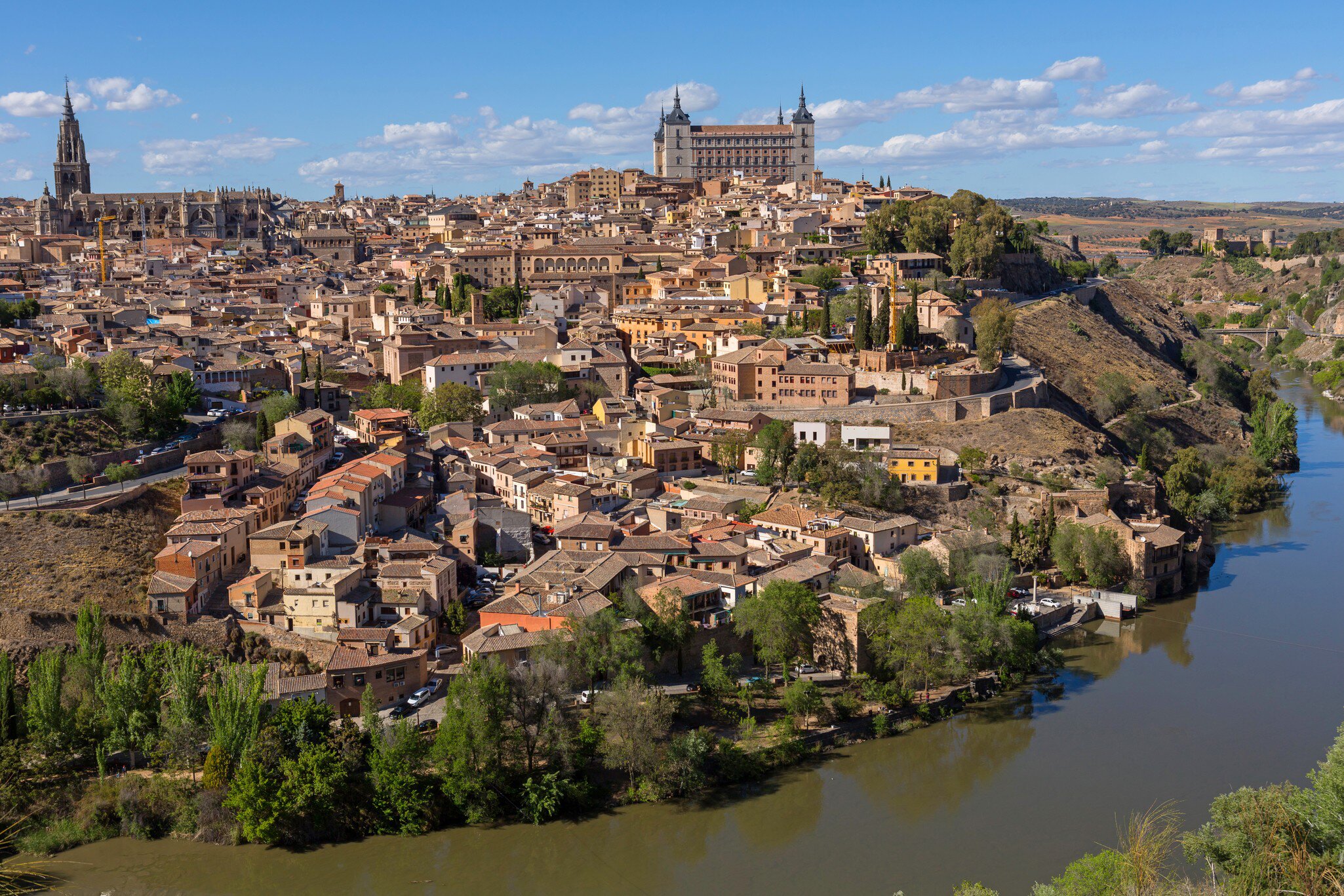 View over Toledo from the Mirador del Valle in Spain
