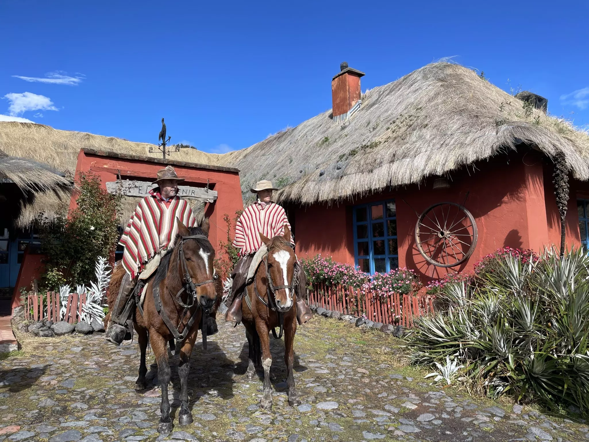 Tierra del Volcán’s owner, Jorje Perez as well as his wife and partner, Maria José Andrade outside Hacienda El Porvenir in Ecuador © Matt Paco / Lonely Planet