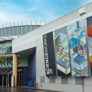 Building view of Scienceworks, which administers the cultural and scientific collections of the State of Victoria. Melbourne, Australia.