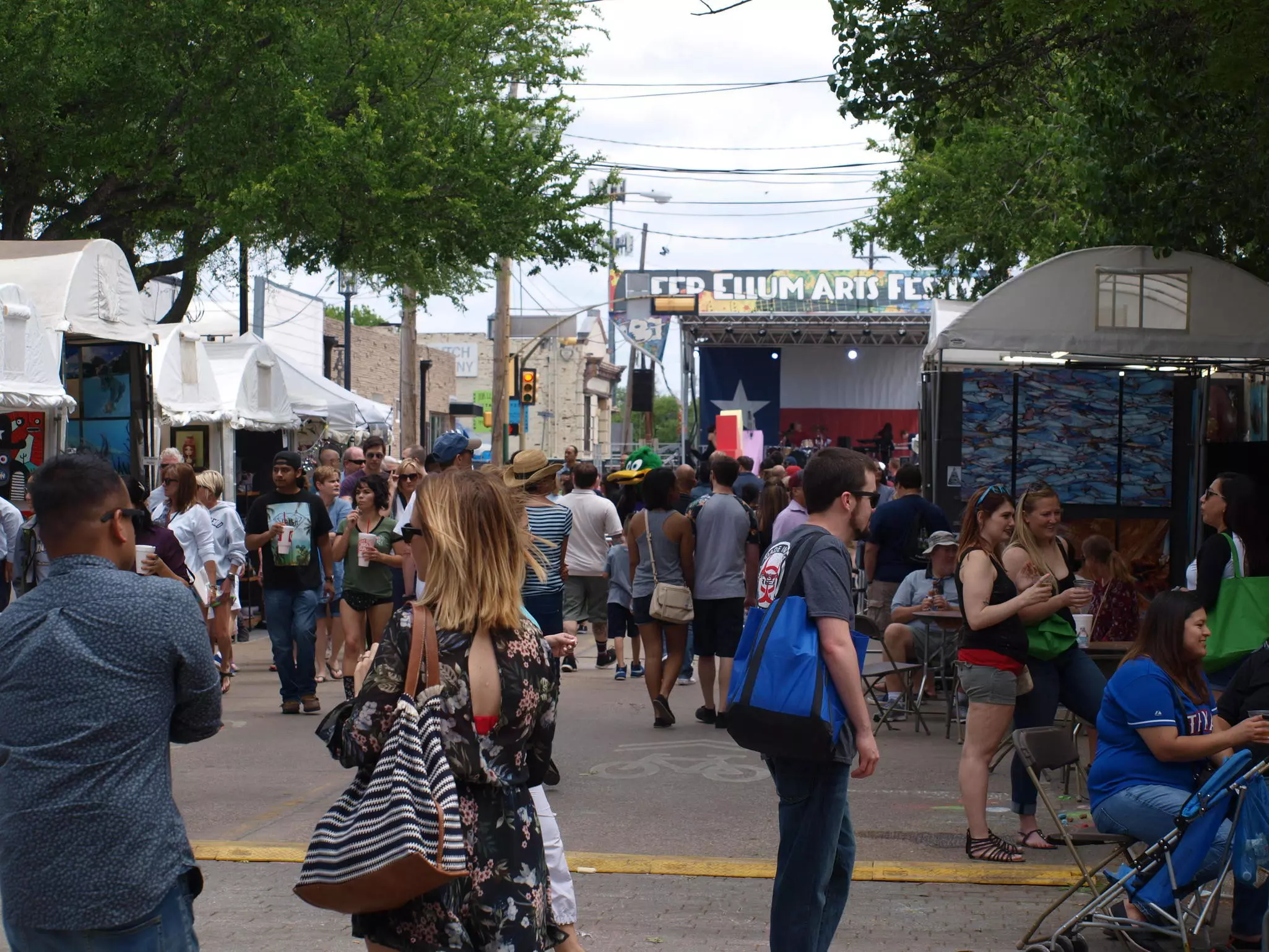The annual Deep Ellum Arts Festival includes live music, arts, and even a dog parade.