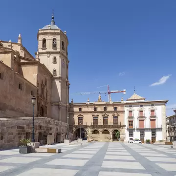 Historic square Plaza de Espana in the old town of Lorca. Murcia Province, Spain; Shutterstock ID 678765481;
