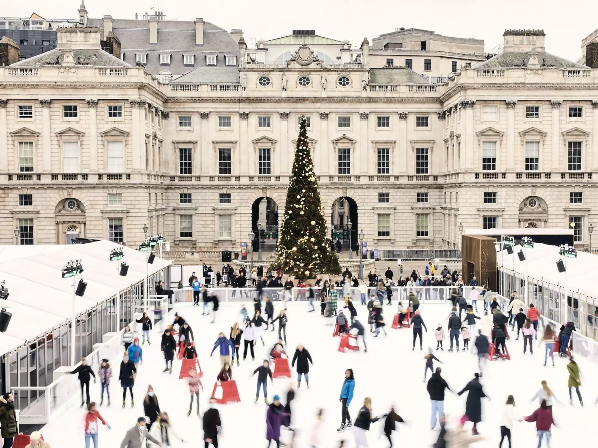 Ice skating at Somerset House is one of London’s most enchanting holiday traditions © Owen Harvey, courtesy Somerset House