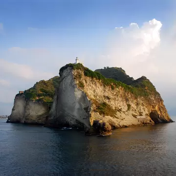 Beautiful island in morning - Vivara in Mediterranean sea.