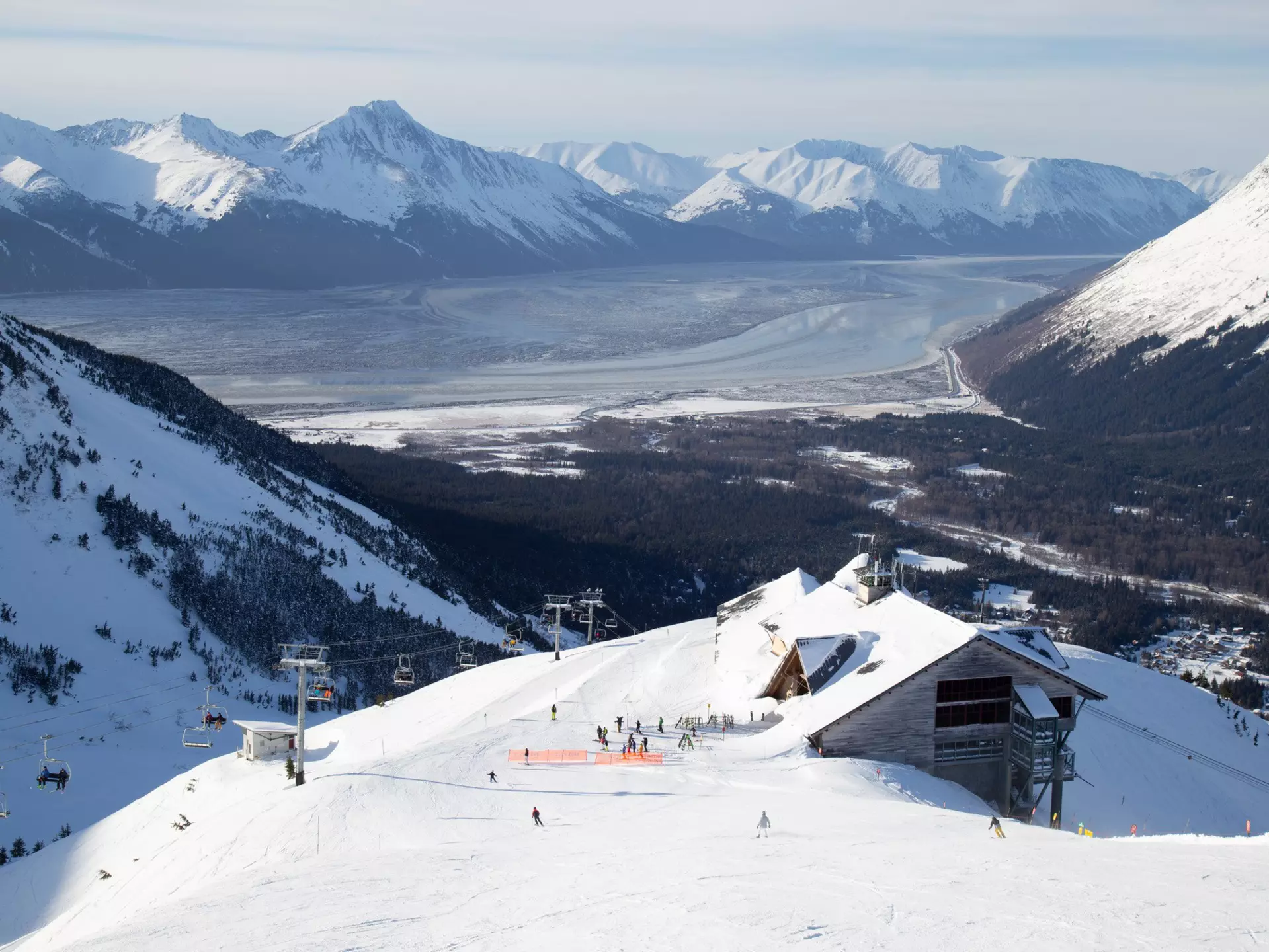 Ski slop at Alyeska Resort in Girdwood, Alaska