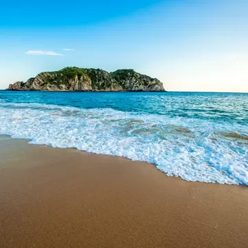 Cacaluta beach in Huatulko, Oaxaca, Mexico