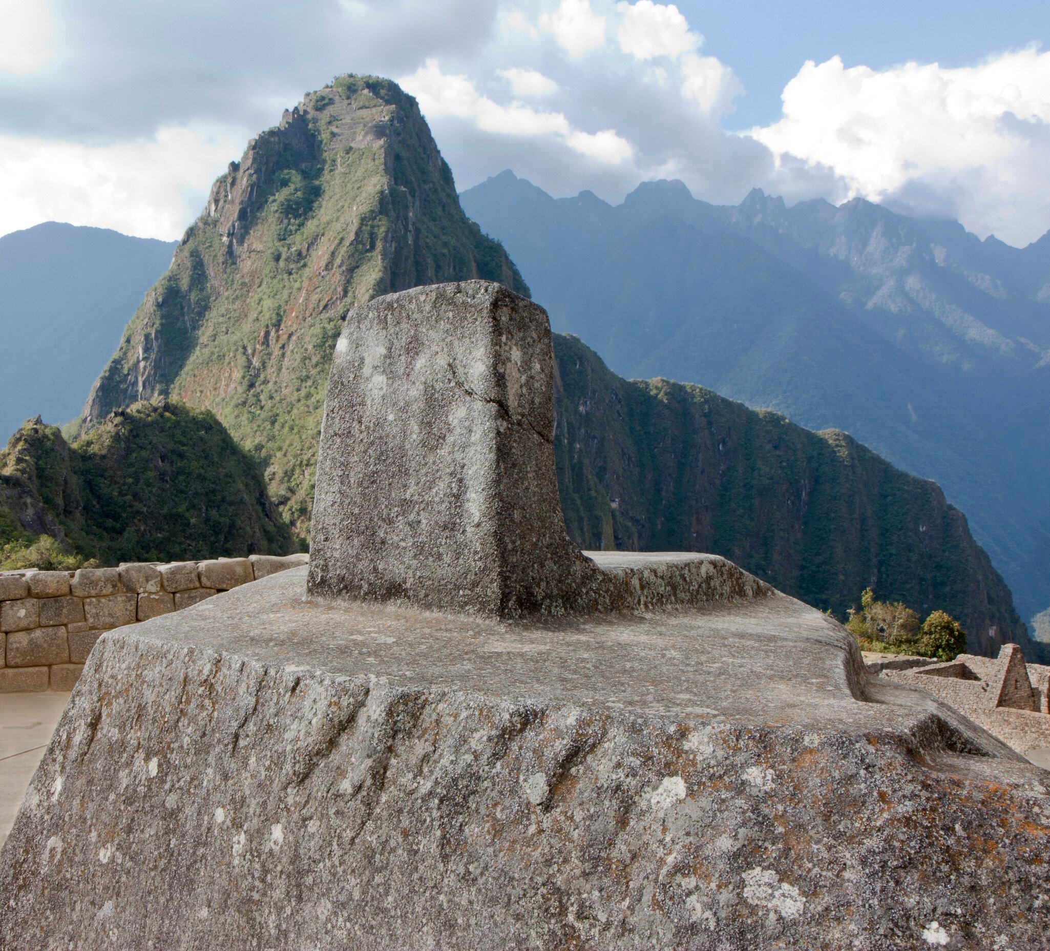 Intihuatana Stone at Machu Picchu, Peru.