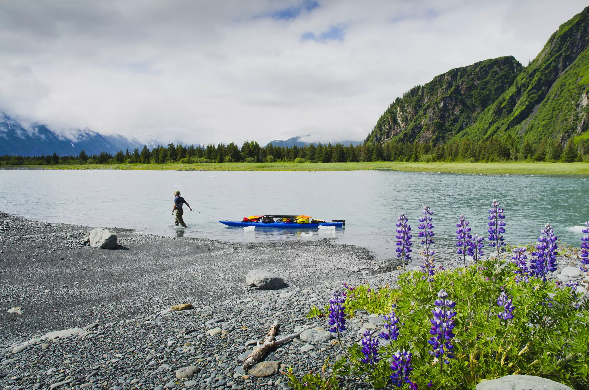 You can either go fishing in Alaska on a guided trip or do-it-yourself © Cavan Images /  Getty Images
